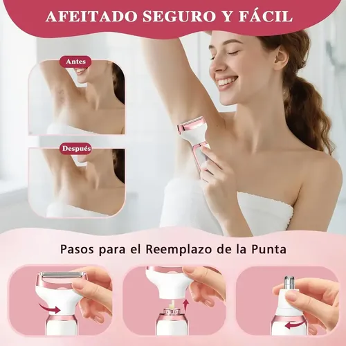 Depiladora Electrica Mujer Pelo Facial Cejas Bikini Piernas