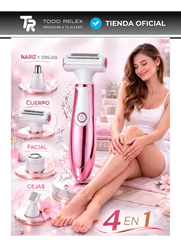 Depiladora 4 En 1 Usb Mujer Piernas Axilas Bikini Facial