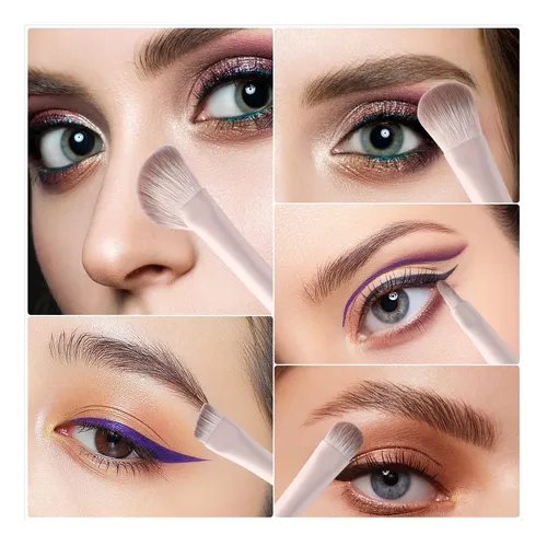 Set 8 Brochas Para Maquillaje De Ojos Acmebeauty Rosa