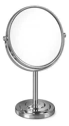 Espejo Maquillaje Metal Giratorio Aumento Calidad Premium