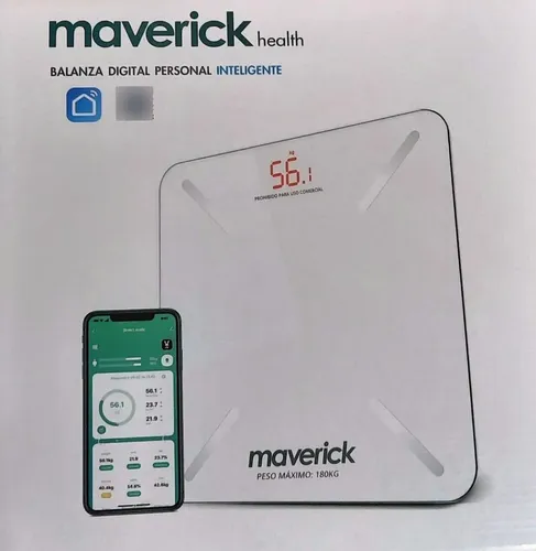 Balanza Personal Digital Con Bluetooth Maverick 180kg Bpd02