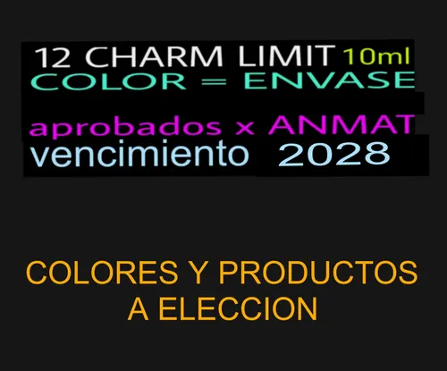 Esmaltes Semipermanentes Charm Limit 10ml X 12 Aprobados
