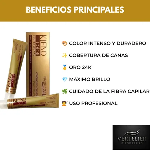 Coloracion Profesional Kleno Egyptian Oro 24k 2 Unid 60g C/u