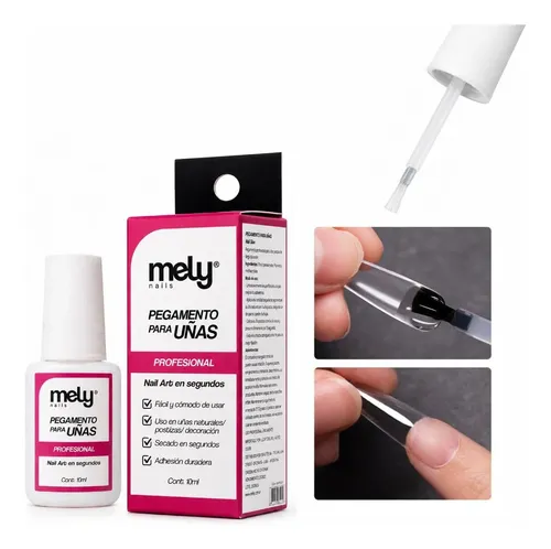 Pegamento Para Uñas Postizas Manicuria Nails Mely 10ml