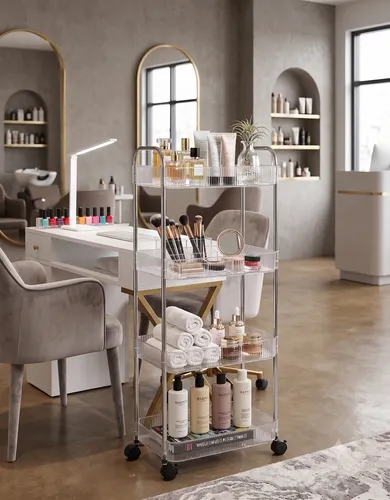 Organizador Productos De Belleza 4 Estantes Transparentes