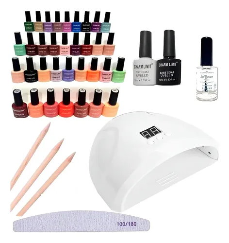 Kit Inicial X14u. Manicuria Esmalte Semi Cabina Led/ Uv