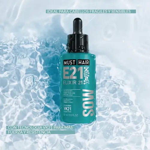 Sow Must Elixir E21 Serúm Keratina Liquida Reconstruccion
