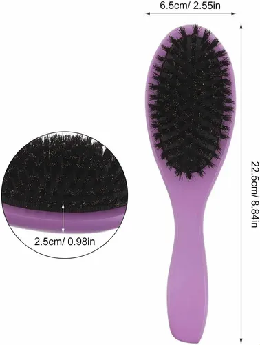 Cepillo Para Cabello Cerdas De Jabali Madera Diseño Paddle