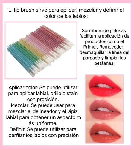Y* 300 Pzas Lip Brush Glitter Para Labios