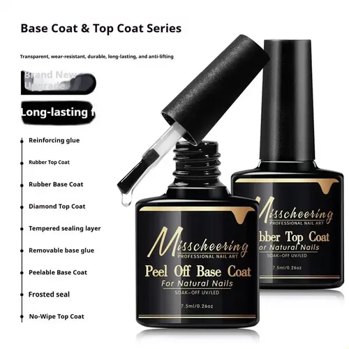 Kit 3pz Base Rubber Top Coat Mate Gel Unas Semipermanente