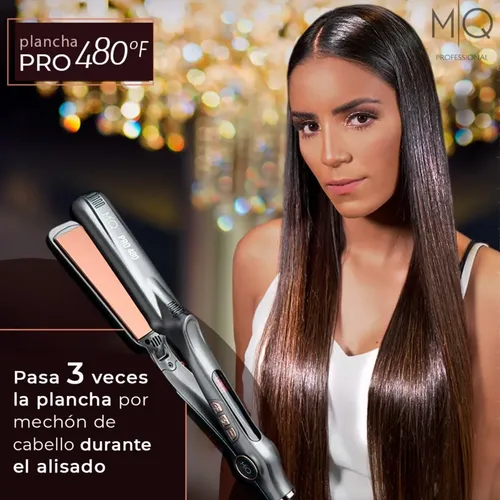 Planchita de pelo MQ Professional Hair Styling 480 Pro Titanium Titanium gris