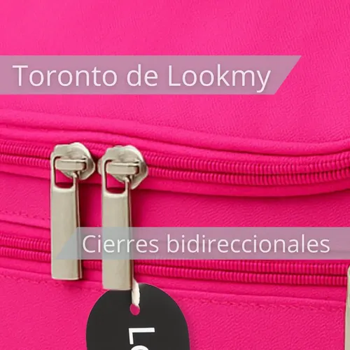 Porta Cosmeticos De Viaje Rosa Lookmy | Bolso Neceser Con Percha De Colgar | Organizador De Maquillaje Y Cosméticos |