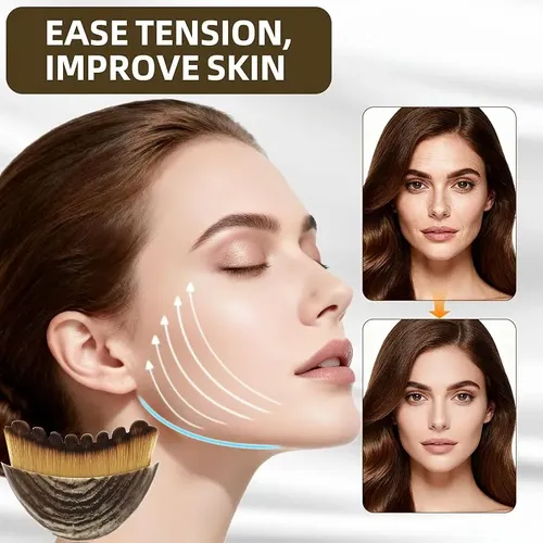 Nuevo Set De Brochas Faciales Y Gua Sha Para Contorno Linfát