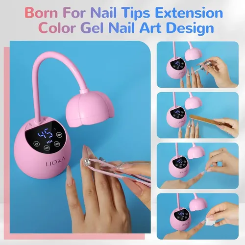 Lámpara De Uñas Uv Led Liora 24w Recargable Usb Flexible