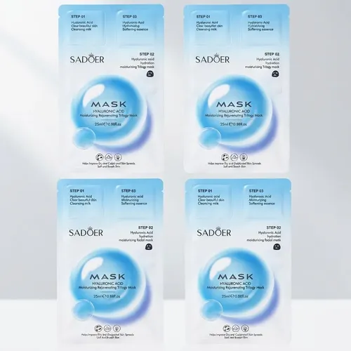 Setx4 Mascarilla Facial Ácido Hialurónico Sadoer 3 Pasos