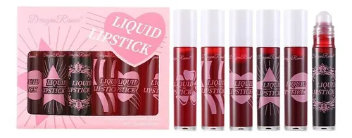 Set De 6 Labiales Hidratantes Con Brillo Dragon Ranee