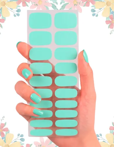 Stickers De Uñas Gel X22 Adhesivas Con Diseño Sin Lámpara Uv