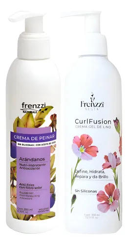 Frenzzi Crema De Peinar Arándanos 200ml + Curl Fusion 300ml