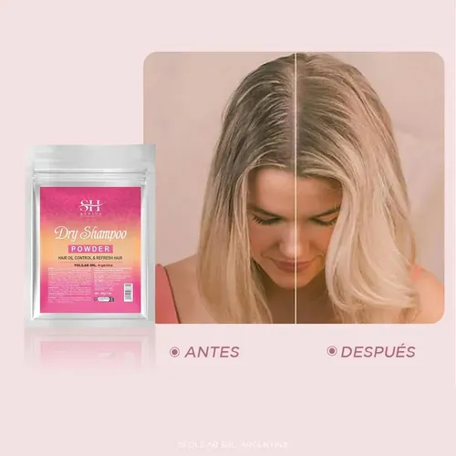 Recarga Shampoo Seco En Polvo Pelo Liviano Cabello Brillo