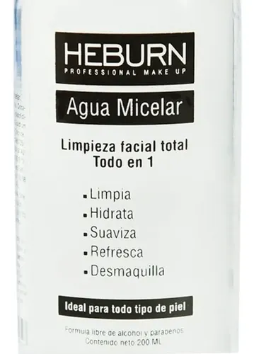 Agua Micelar Heburn Desmaquillante Facial Limpieza 200ml