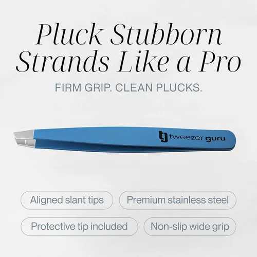 Pinzas De Cejas Tweezer Guru Acero Inoxidable Compactas 4