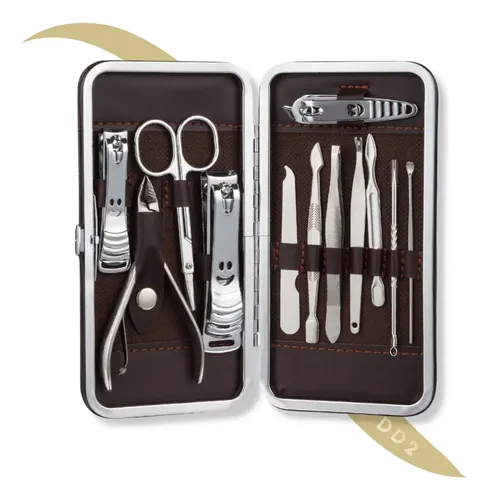 Set X12 Manicuria Pedicuria C/estuche Alicate Tijera Limas