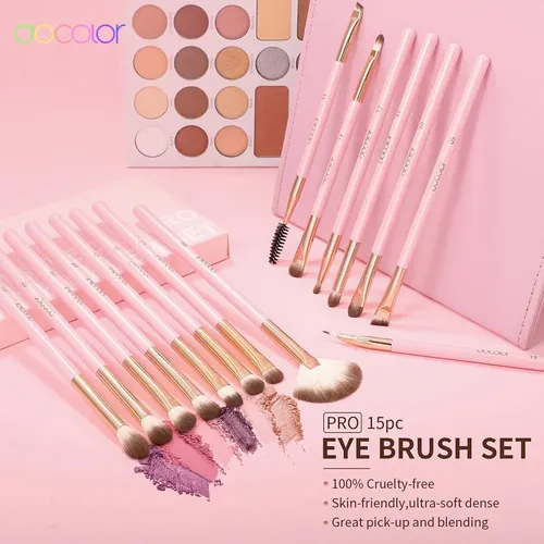 Set de 15 brochas Docolor DO-N1517 DO-N1517 rosa