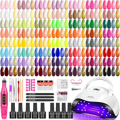 Kit Gel Uñas 55 Colores Lámpara Base Top Coat Mate Brillo