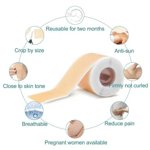 Rollo De Gel De Silicona Scar Patch De 150 Cm Para Terapia D