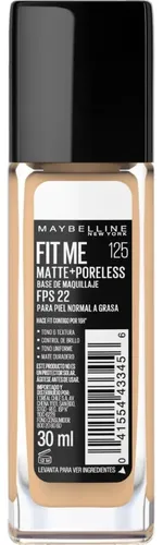 Base Líquida Maybelline Fit Me Matte 125 Nude Beige X 30 Ml