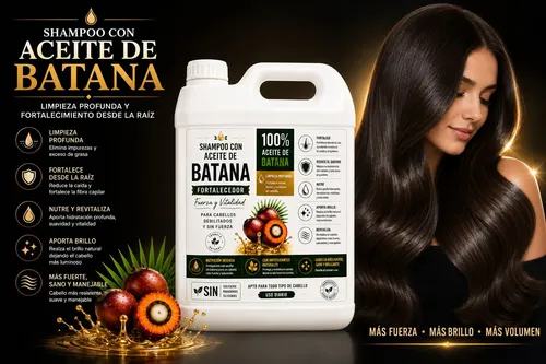 Shampoo Fortalecedor Aceite De Batana Sin Sulfatos 5l