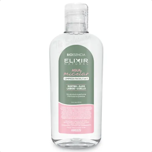 Agua Micelar Elixir Natural, Limpieza Facial 5 En 1