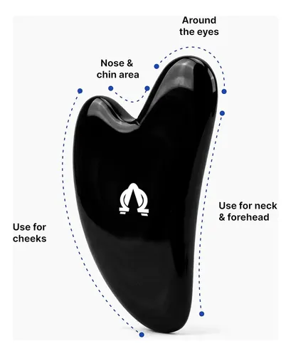 Gua Sha Piedra Natural Facial Premium Para Hombre