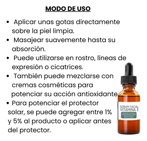 Vitamina E Facial Hidratante, Antioxidante Y Reparadora 50cc
