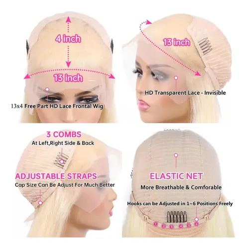 Frontal De Encaje Rubia, Elegante Y Versátil.peluca