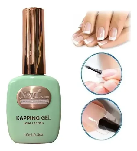Kit Soft Gel 50 Tips Paris Night + Base Kapping+ Linterna Uv