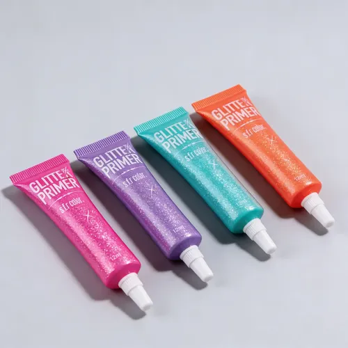 4 Primer Glitter Efecto Fijador Brillo Crema Color