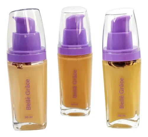 Base Maquillaje Liquida Foundation Belle Grace X 3 Unidades
