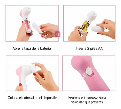 Cepillo Exfoliante Facial Masajeador Limpieza 5 En 1 A Pilas