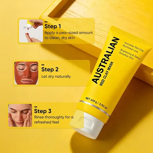 Kj Mascarilla De Arcilla Roja Australiana, Limpiadora Facial