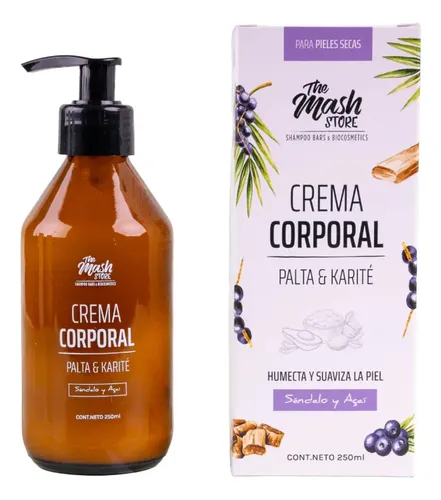 Crema Corporal Vegana Piel Seca Sandalo Y Acai 250gr