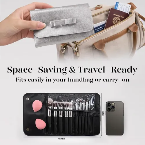 Set De Brochas De Maquillaje Beakey 13 Unidades Estuche Gris