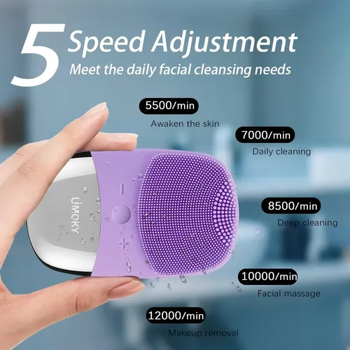 Cepillo Facial Eléctrico 3 En 1 Masajeador Vibratorio Ipx7
