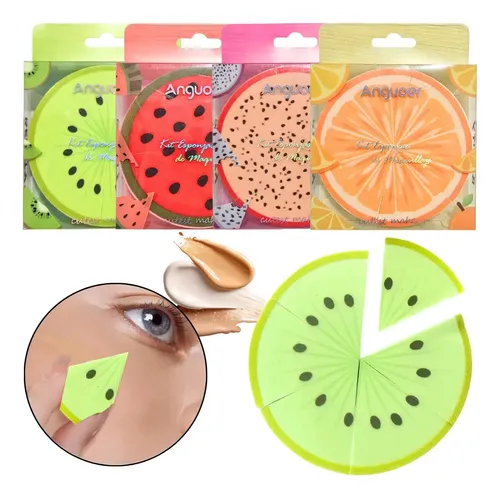 Esponja Blender De Latex Cisne C/forma De Fruta P/maquillaje Mediana