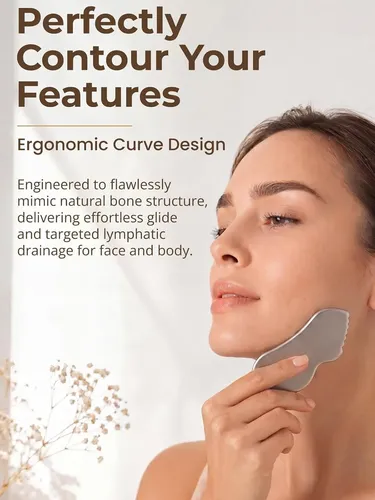 Set 2 Gua Sha Metal Facial Y Corporal Cool Touch