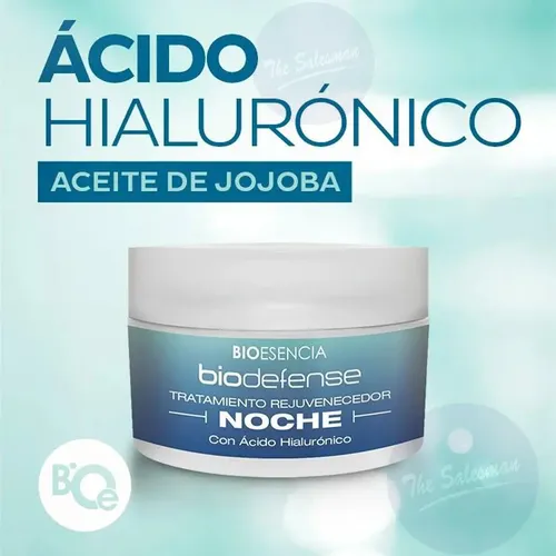 Crema Facial Biodefense Noche Con Ác. Hialurónico Y Jojoba