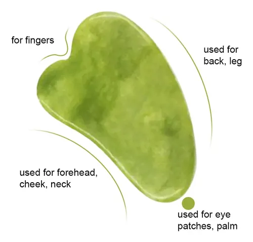 Herramienta De Raspado Gua Sha Board, Piedra De Jade, Guasha
