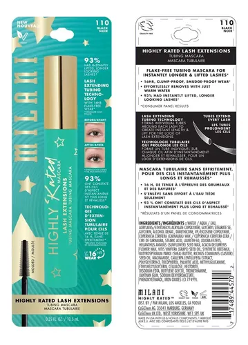 Mascara De Pestañas Highly Rated Lash Extensions – Milani Color Negro