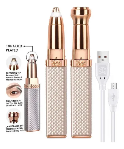 Depilador Facial 2 En 1 Recargable Lápiz Labial Wod