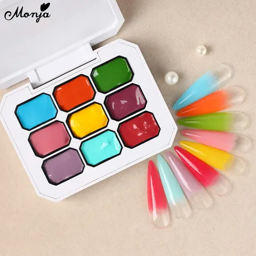 // Kit Monja Nail Gel 9 Colores Secado Rápido #11 /c